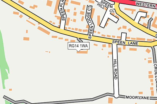 RG14 1WA map - OS OpenMap – Local (Ordnance Survey)
