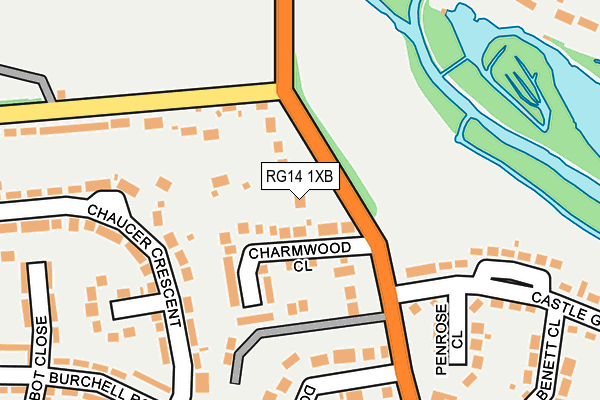 RG14 1XB map - OS OpenMap – Local (Ordnance Survey)