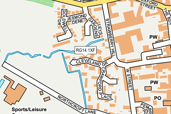 RG14 1XF map - OS OpenMap – Local (Ordnance Survey)
