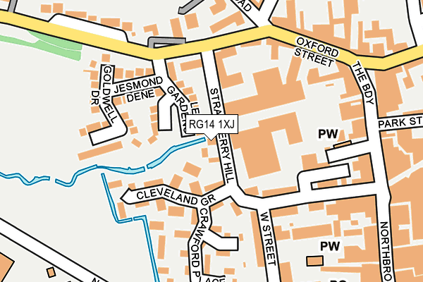 RG14 1XJ map - OS OpenMap – Local (Ordnance Survey)