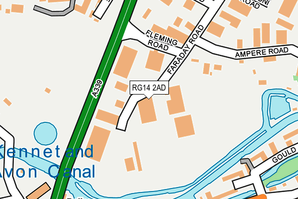 RG14 2AD map - OS OpenMap – Local (Ordnance Survey)