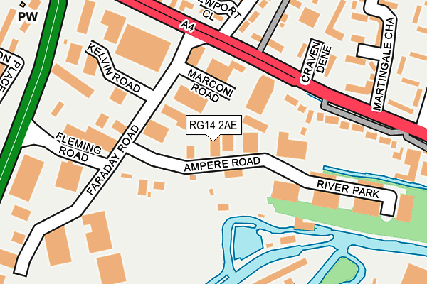 RG14 2AE map - OS OpenMap – Local (Ordnance Survey)