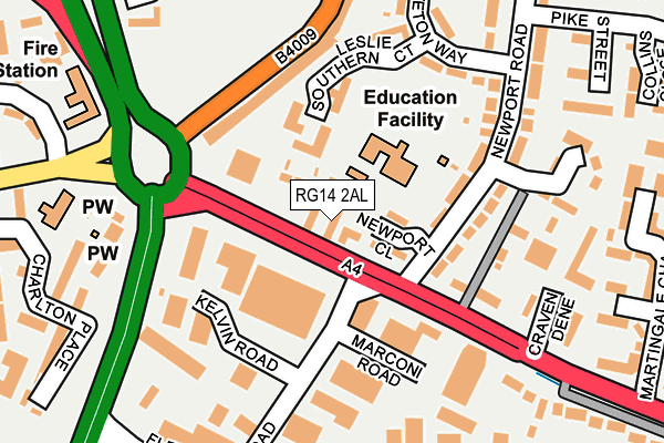 RG14 2AL map - OS OpenMap – Local (Ordnance Survey)