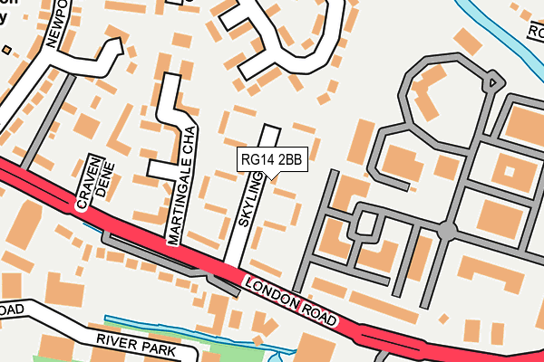 RG14 2BB map - OS OpenMap – Local (Ordnance Survey)