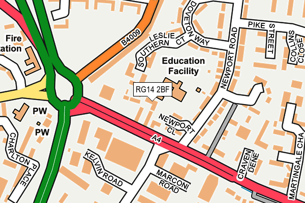 RG14 2BF map - OS OpenMap – Local (Ordnance Survey)
