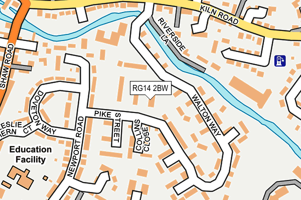 RG14 2BW map - OS OpenMap – Local (Ordnance Survey)