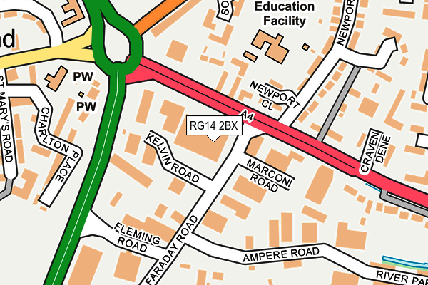 RG14 2BX map - OS OpenMap – Local (Ordnance Survey)