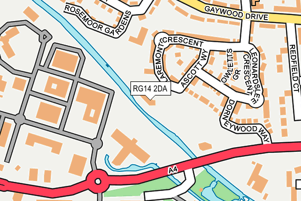 RG14 2DA map - OS OpenMap – Local (Ordnance Survey)