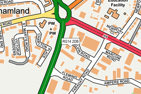 RG14 2DB map - OS OpenMap – Local (Ordnance Survey)