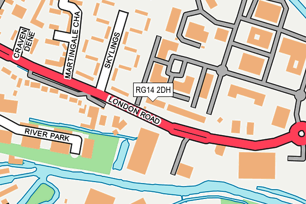 RG14 2DH map - OS OpenMap – Local (Ordnance Survey)