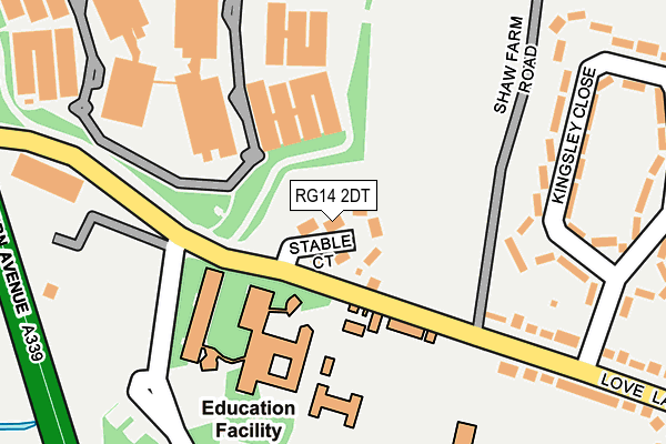 RG14 2DT map - OS OpenMap – Local (Ordnance Survey)