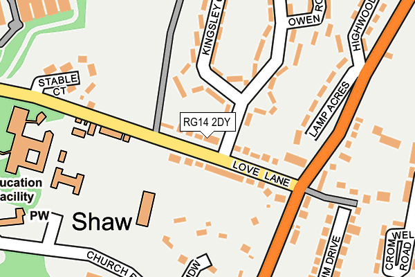 RG14 2DY map - OS OpenMap – Local (Ordnance Survey)