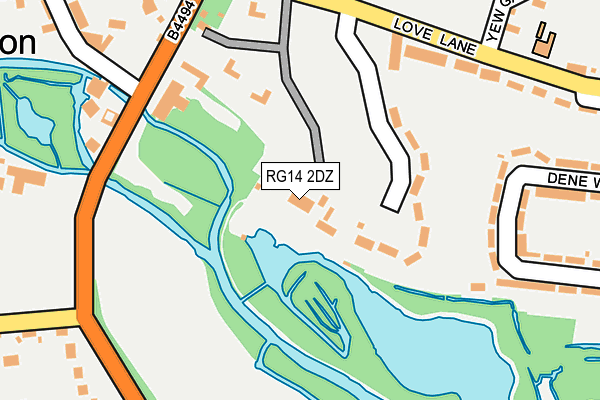 RG14 2DZ map - OS OpenMap – Local (Ordnance Survey)