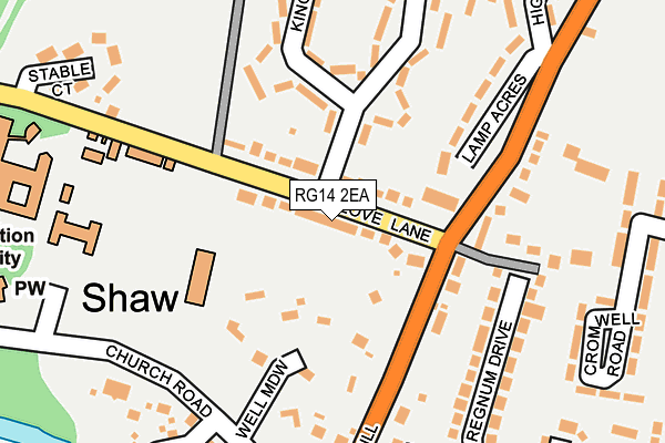 RG14 2EA map - OS OpenMap – Local (Ordnance Survey)