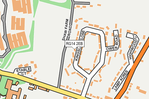RG14 2EB map - OS OpenMap – Local (Ordnance Survey)