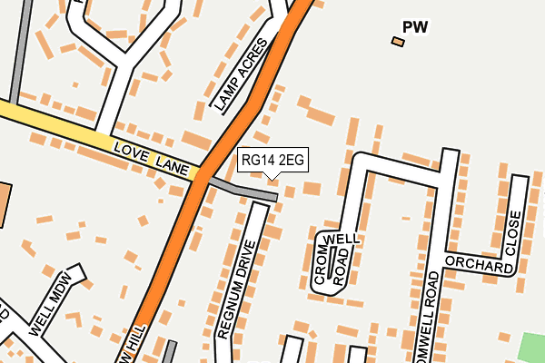 RG14 2EG map - OS OpenMap – Local (Ordnance Survey)