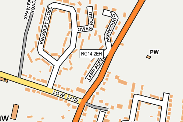 RG14 2EH map - OS OpenMap – Local (Ordnance Survey)