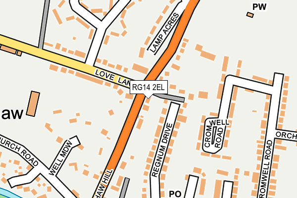 RG14 2EL map - OS OpenMap – Local (Ordnance Survey)
