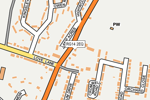 RG14 2EQ map - OS OpenMap – Local (Ordnance Survey)