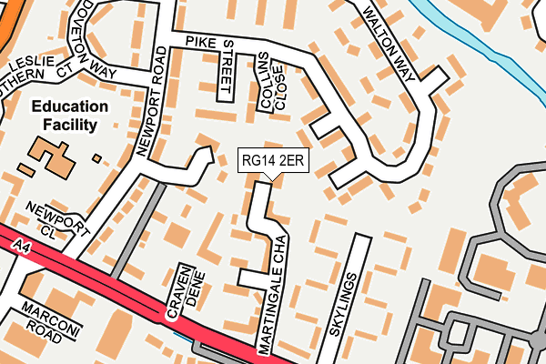 RG14 2ER map - OS OpenMap – Local (Ordnance Survey)