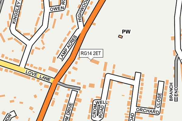 RG14 2ET map - OS OpenMap – Local (Ordnance Survey)