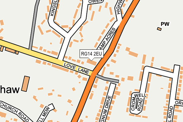RG14 2EU map - OS OpenMap – Local (Ordnance Survey)