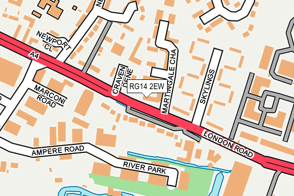 RG14 2EW map - OS OpenMap – Local (Ordnance Survey)