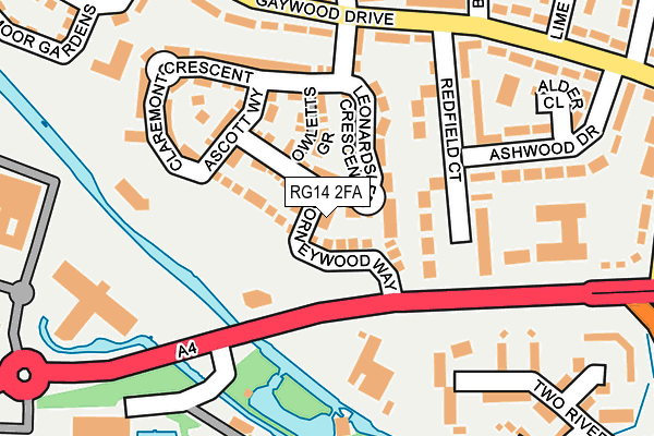 RG14 2FA map - OS OpenMap – Local (Ordnance Survey)