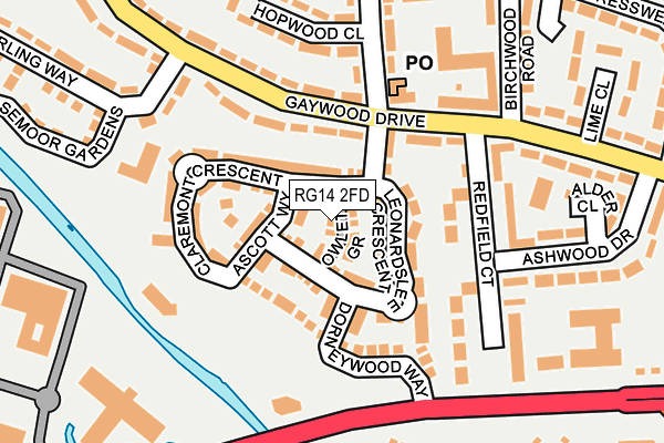 RG14 2FD map - OS OpenMap – Local (Ordnance Survey)