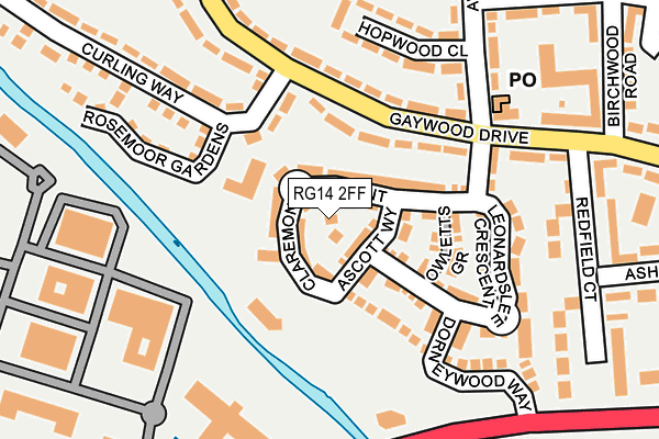 RG14 2FF map - OS OpenMap – Local (Ordnance Survey)