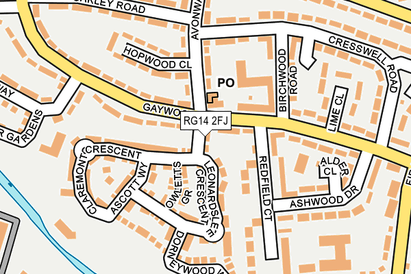 RG14 2FJ map - OS OpenMap – Local (Ordnance Survey)