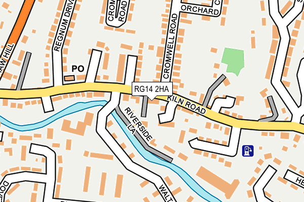 RG14 2HA map - OS OpenMap – Local (Ordnance Survey)