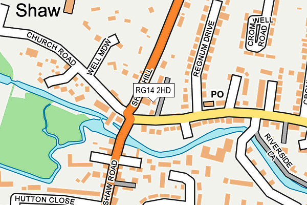 RG14 2HD map - OS OpenMap – Local (Ordnance Survey)