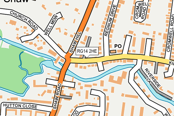 RG14 2HE map - OS OpenMap – Local (Ordnance Survey)