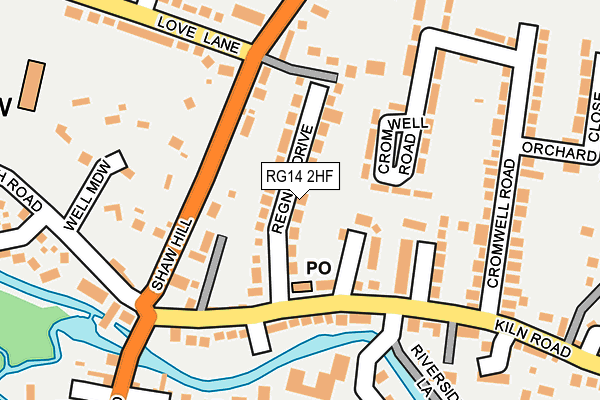 RG14 2HF map - OS OpenMap – Local (Ordnance Survey)
