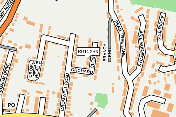RG14 2HN map - OS OpenMap – Local (Ordnance Survey)