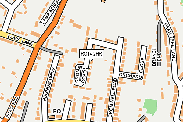 RG14 2HR map - OS OpenMap – Local (Ordnance Survey)