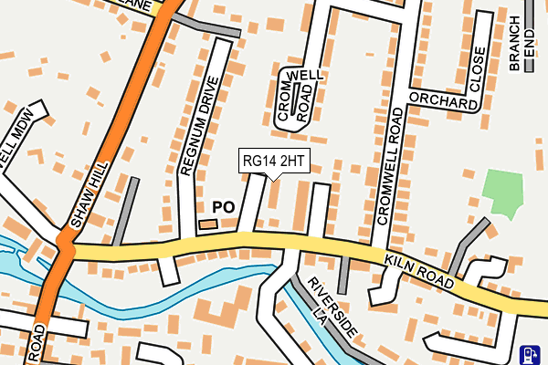 RG14 2HT map - OS OpenMap – Local (Ordnance Survey)