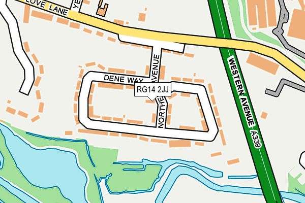 RG14 2JJ map - OS OpenMap – Local (Ordnance Survey)