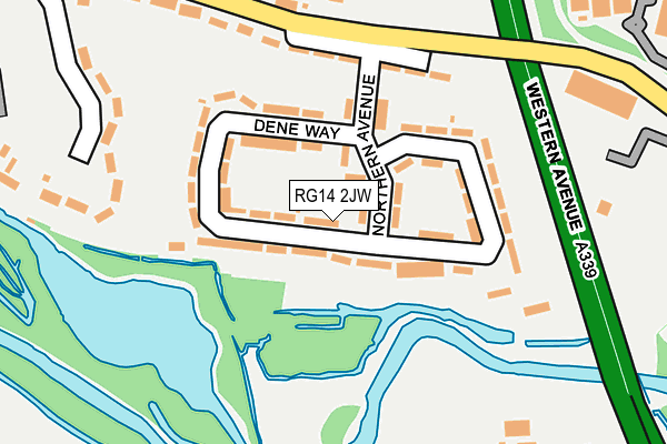 RG14 2JW map - OS OpenMap – Local (Ordnance Survey)