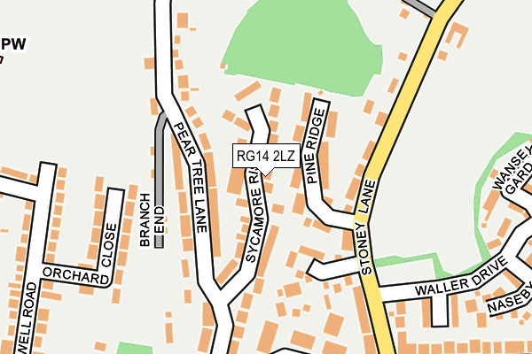 RG14 2LZ map - OS OpenMap – Local (Ordnance Survey)