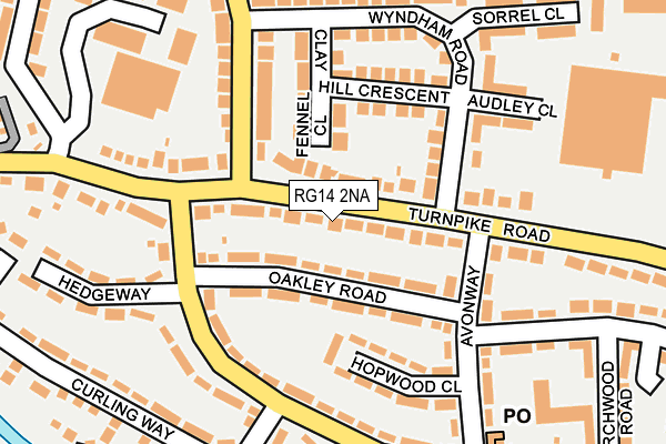 RG14 2NA map - OS OpenMap – Local (Ordnance Survey)