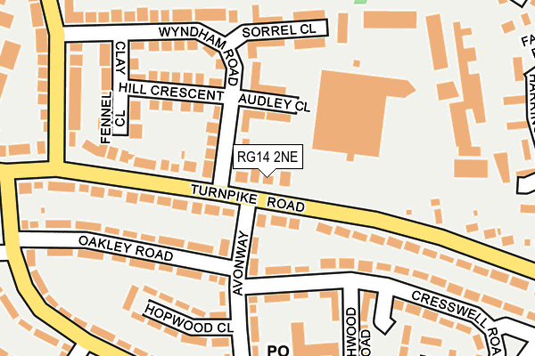 RG14 2NE map - OS OpenMap – Local (Ordnance Survey)