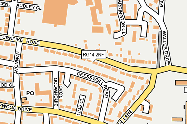 RG14 2NF map - OS OpenMap – Local (Ordnance Survey)