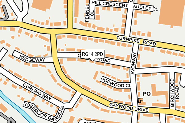RG14 2PD map - OS OpenMap – Local (Ordnance Survey)