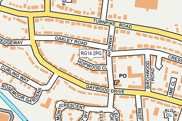 RG14 2PG map - OS OpenMap – Local (Ordnance Survey)