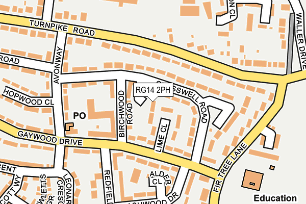 RG14 2PH map - OS OpenMap – Local (Ordnance Survey)