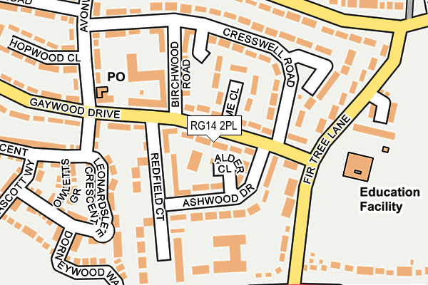 RG14 2PL map - OS OpenMap – Local (Ordnance Survey)