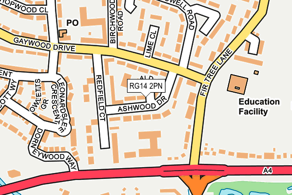 RG14 2PN map - OS OpenMap – Local (Ordnance Survey)