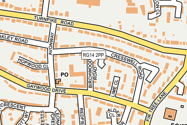 RG14 2PP map - OS OpenMap – Local (Ordnance Survey)